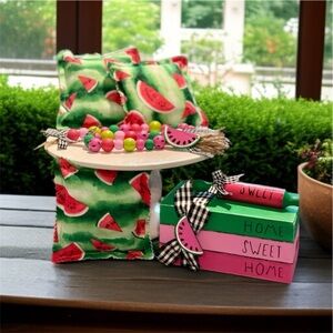 ⤵️Watermelons wood decor | Farmhouse | Mini Rolling pin | Garland | Book stack